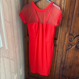 Elegant Red Sheath Dress